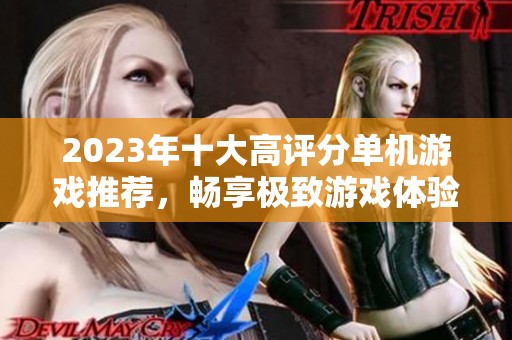 2023年十大高评分单机游戏推荐，畅享极致游戏体验的顶尖手游排行榜