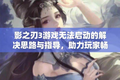影之刃3游戏无法启动的解决思路与指导，助力玩家畅享游戏体验