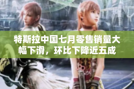 特斯拉中国七月零售销量大幅下滑，环比下降近五成