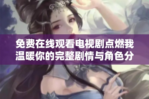 免费在线观看电视剧点燃我温暖你的完整剧情与角色分析分享