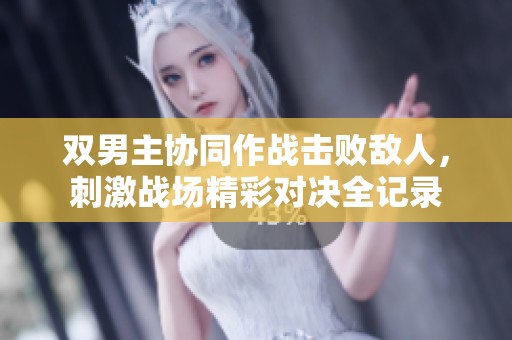 双男主协同作战击败敌人，刺激战场精彩对决全记录