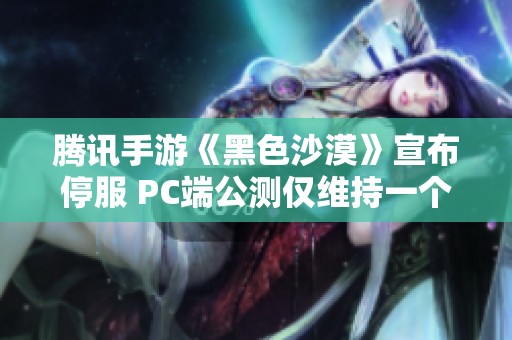 腾讯手游《黑色沙漠》宣布停服 PC端公测仅维持一个月时间