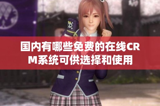 国内有哪些免费的在线CRM系统可供选择和使用