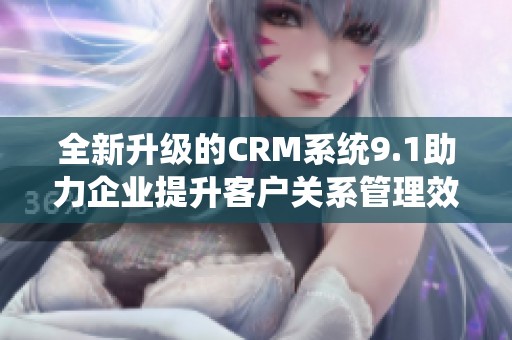 全新升级的CRM系统9.1助力企业提升客户关系管理效率