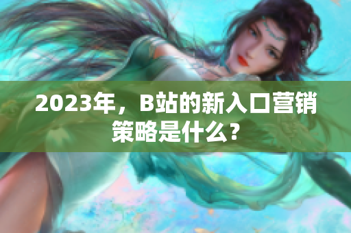 2023年，B站的新入口营销策略是什么？