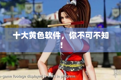 十大黄色软件，你不可不知！