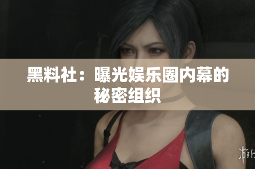 黑料社：曝光娱乐圈内幕的秘密组织