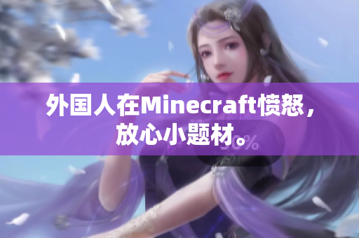外国人在Minecraft愤怒，放心小题材。