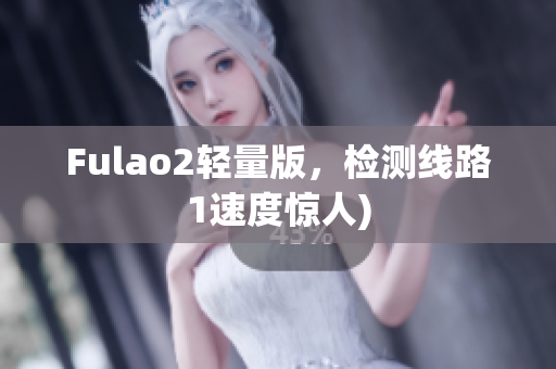 Fulao2轻量版，检测线路1速度惊人)
