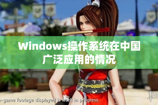 Windows操作系统在中国广泛应用的情况