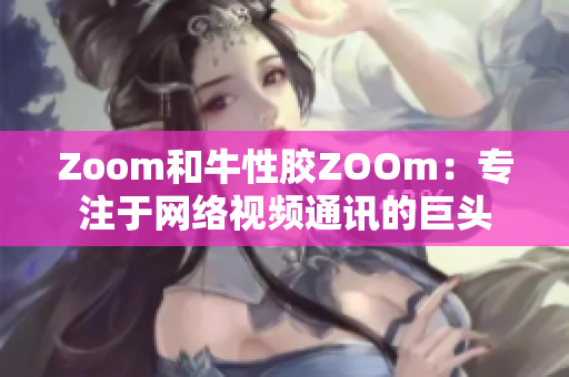 Zoom和牛性胶ZOOm：专注于网络视频通讯的巨头