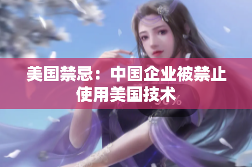 美国禁忌：中国企业被禁止使用美国技术