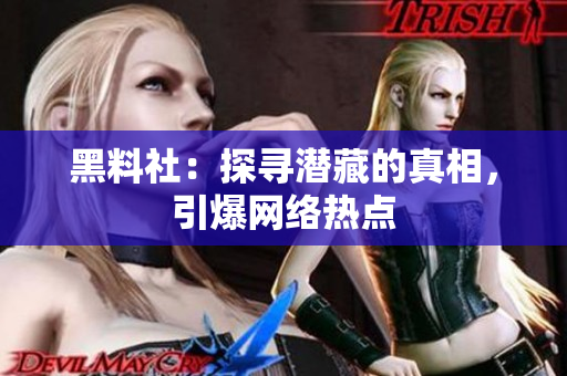 黑料社：探寻潜藏的真相，引爆网络热点
