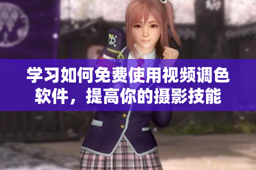 学习如何免费使用视频调色软件，提高你的摄影技能