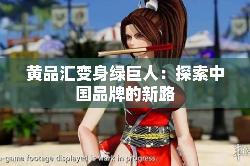 黄品汇变身绿巨人：探索中国品牌的新路