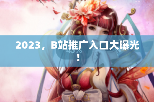 2023，B站推广入口大曝光！