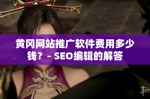 黄冈网站推广软件费用多少钱？- SEO编辑的解答